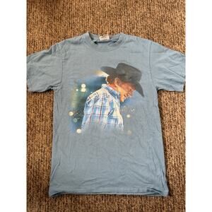 George Strait The Cowboy Rides Away Tour Shirt Blue Country Music Tee S